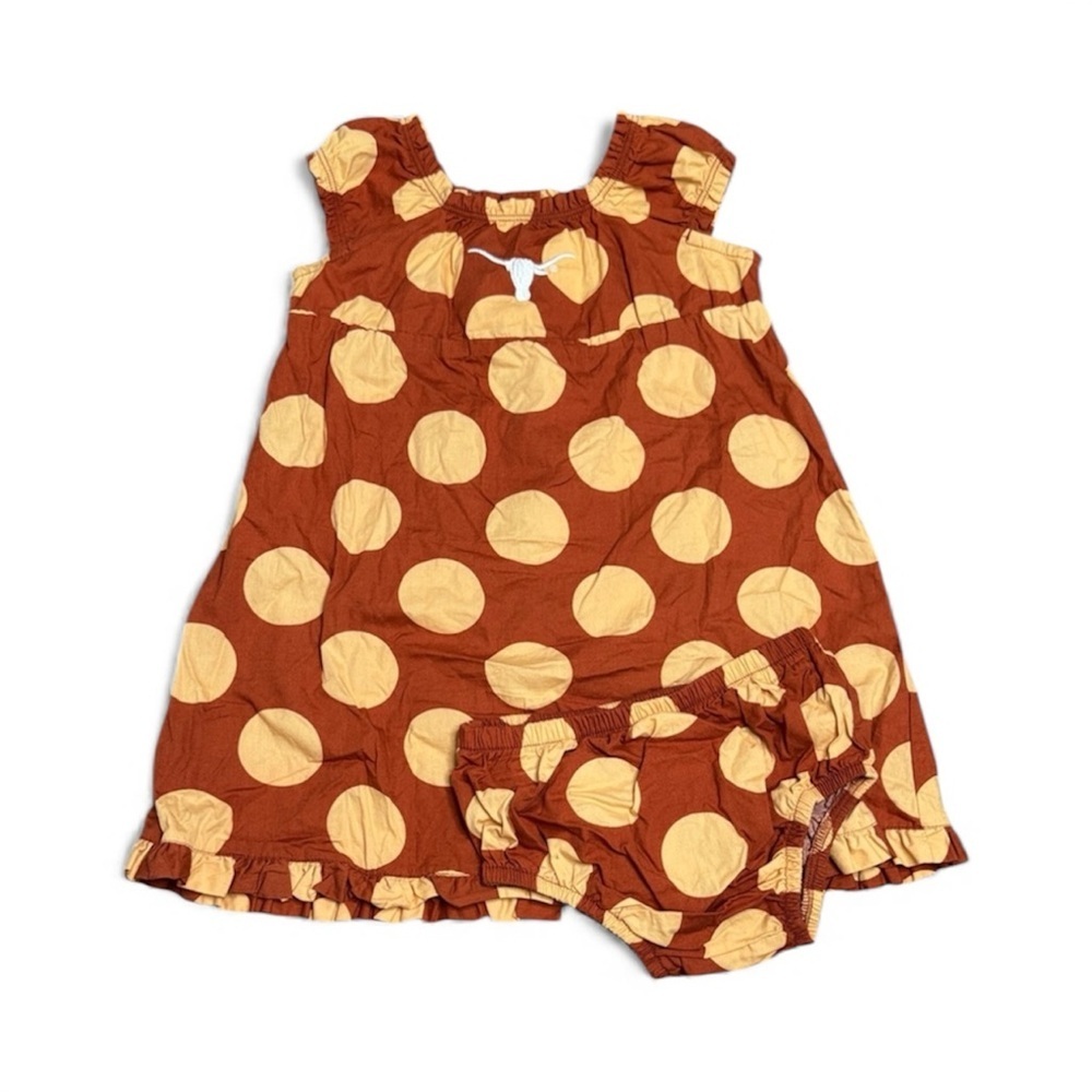 Sara Lynn Togs University of Texas Longhorn Football Dress Bloomer Campus Set - Picture 2 of 5